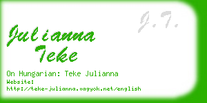 julianna teke business card